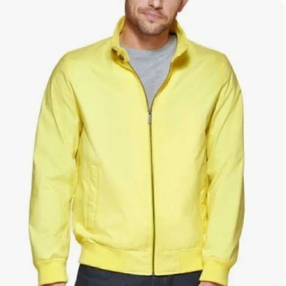New CLUB ROOMMen's Regular-Fit Bomber JacketYellow Large
